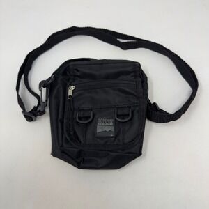 Vintage Summit Gear Black Nylon Tactical Crossbody Utility Bag Multiple Pocket